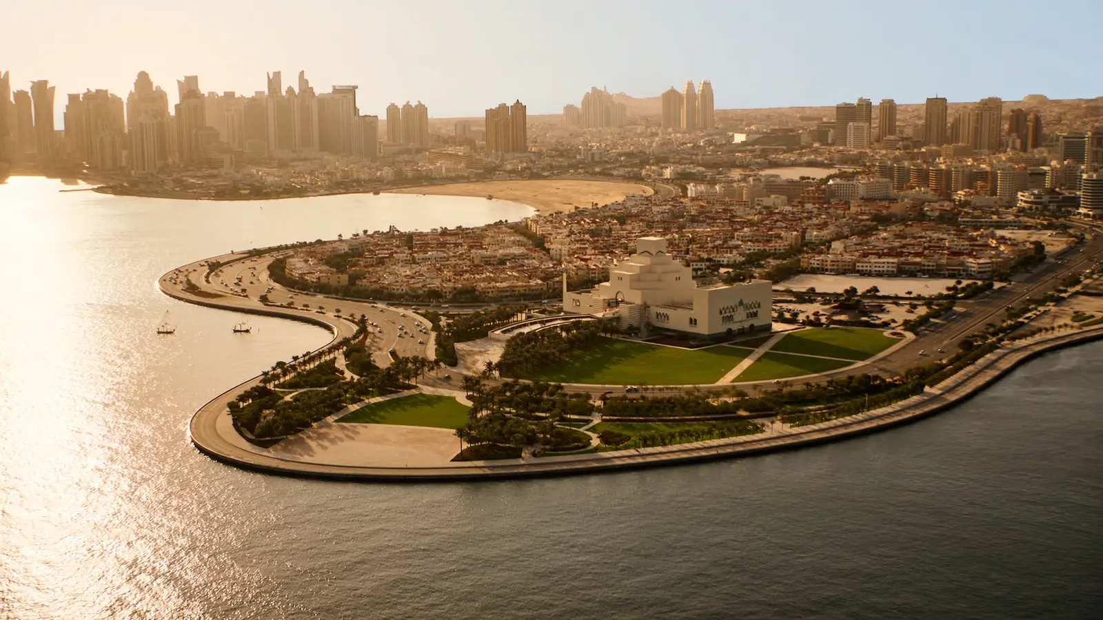 Doha, Qatar at golden hour